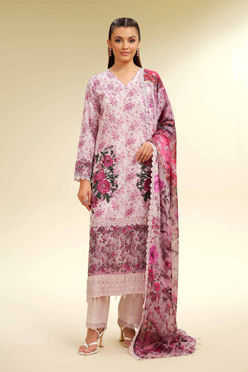 Nishat Linen 3 Piece - Digital Printed Embroidered Suit - 42501484 Online Shopping